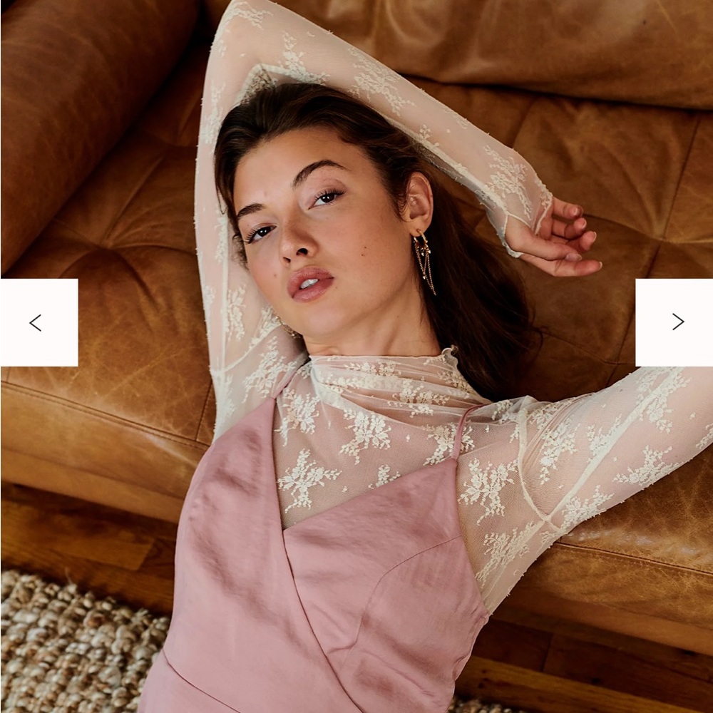 Free people lady Lux lace layering top